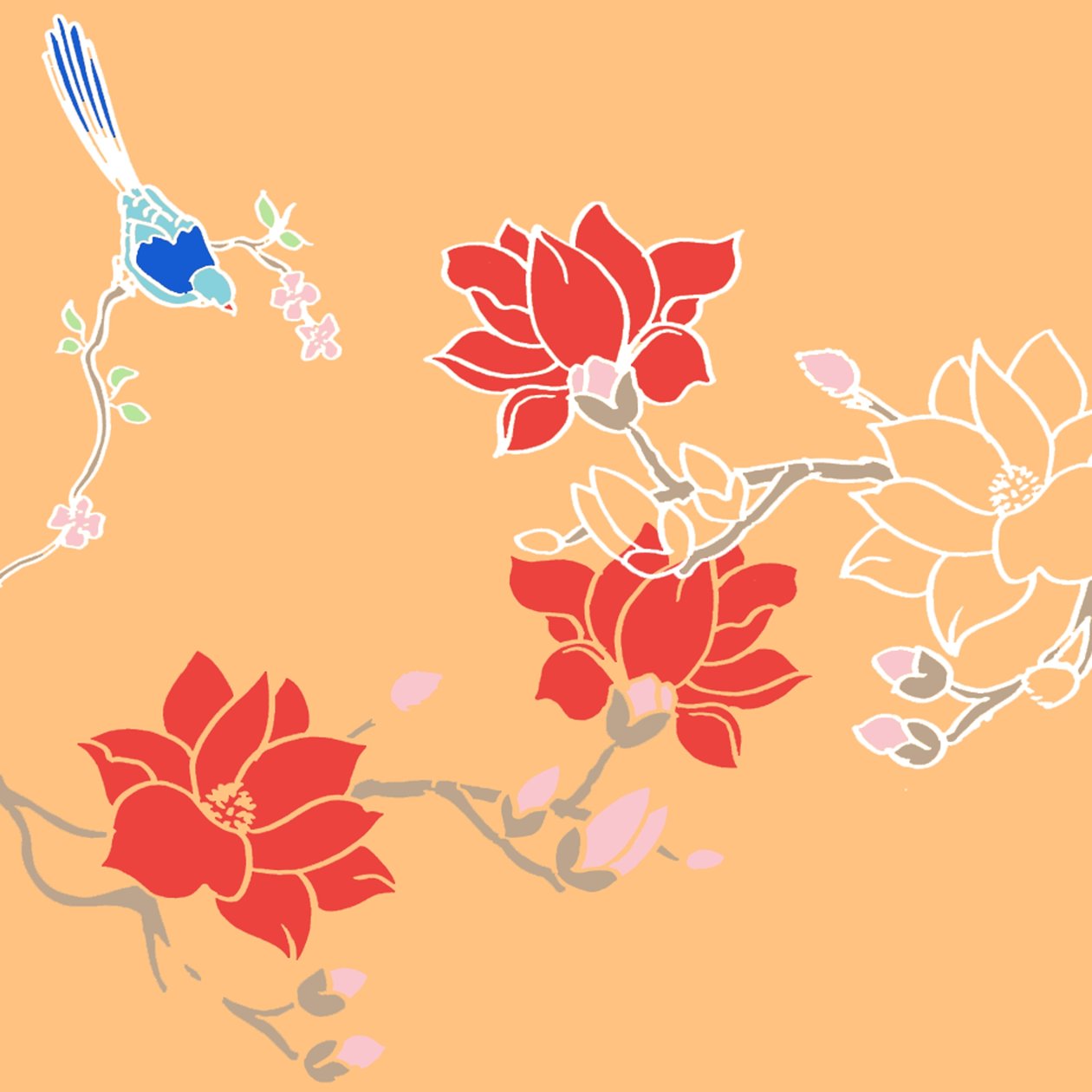 Blossom Birds od Anna Platts
