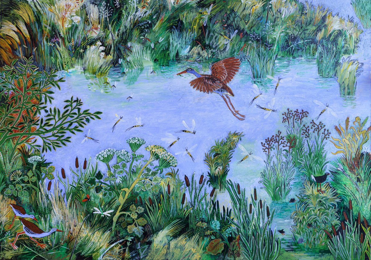 Momentka s májkou, 2022 (akryl na desce) od Anna Pugh