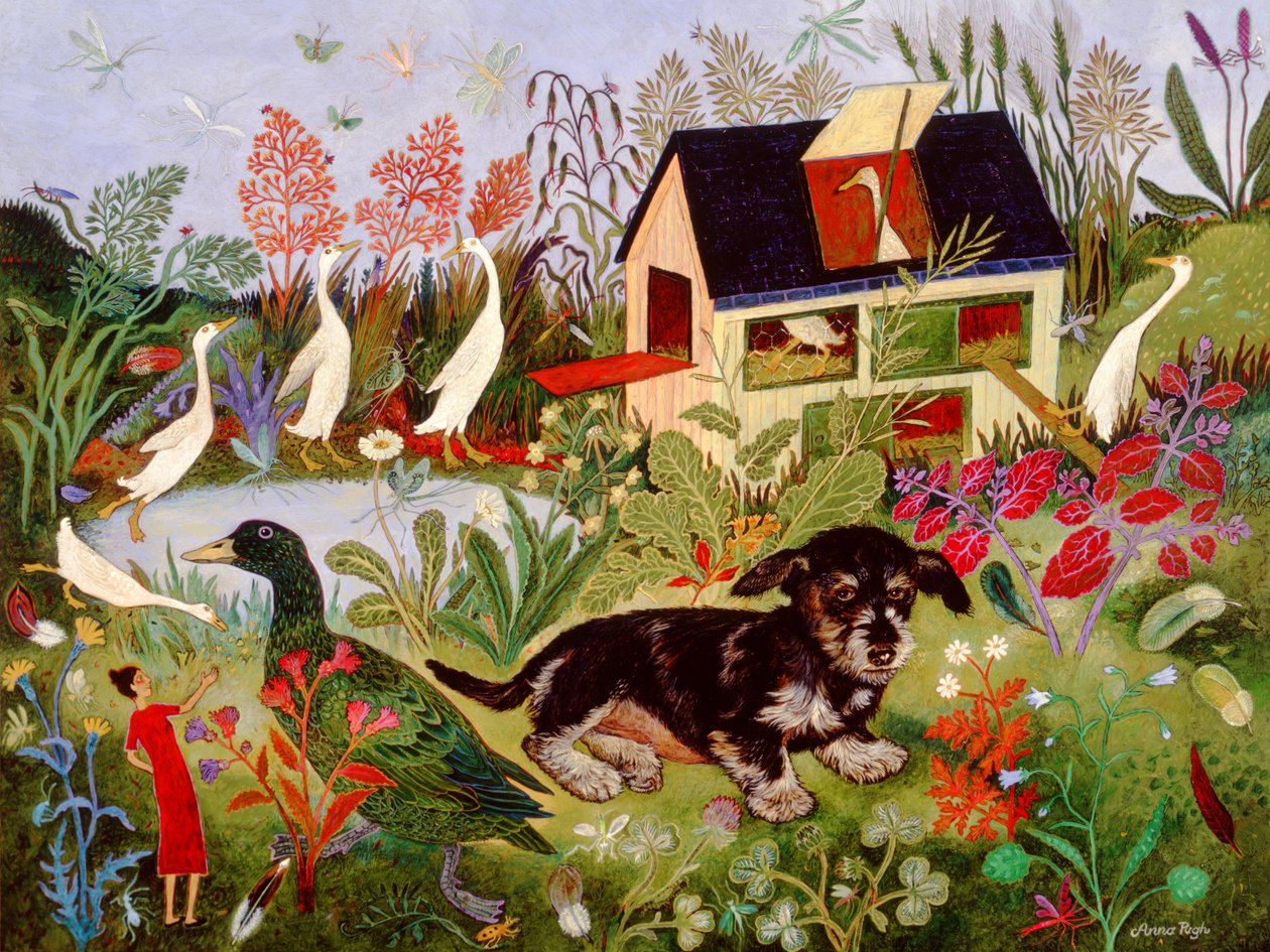 Dianiny kachny, 2010 (akryl) od Anna Pugh