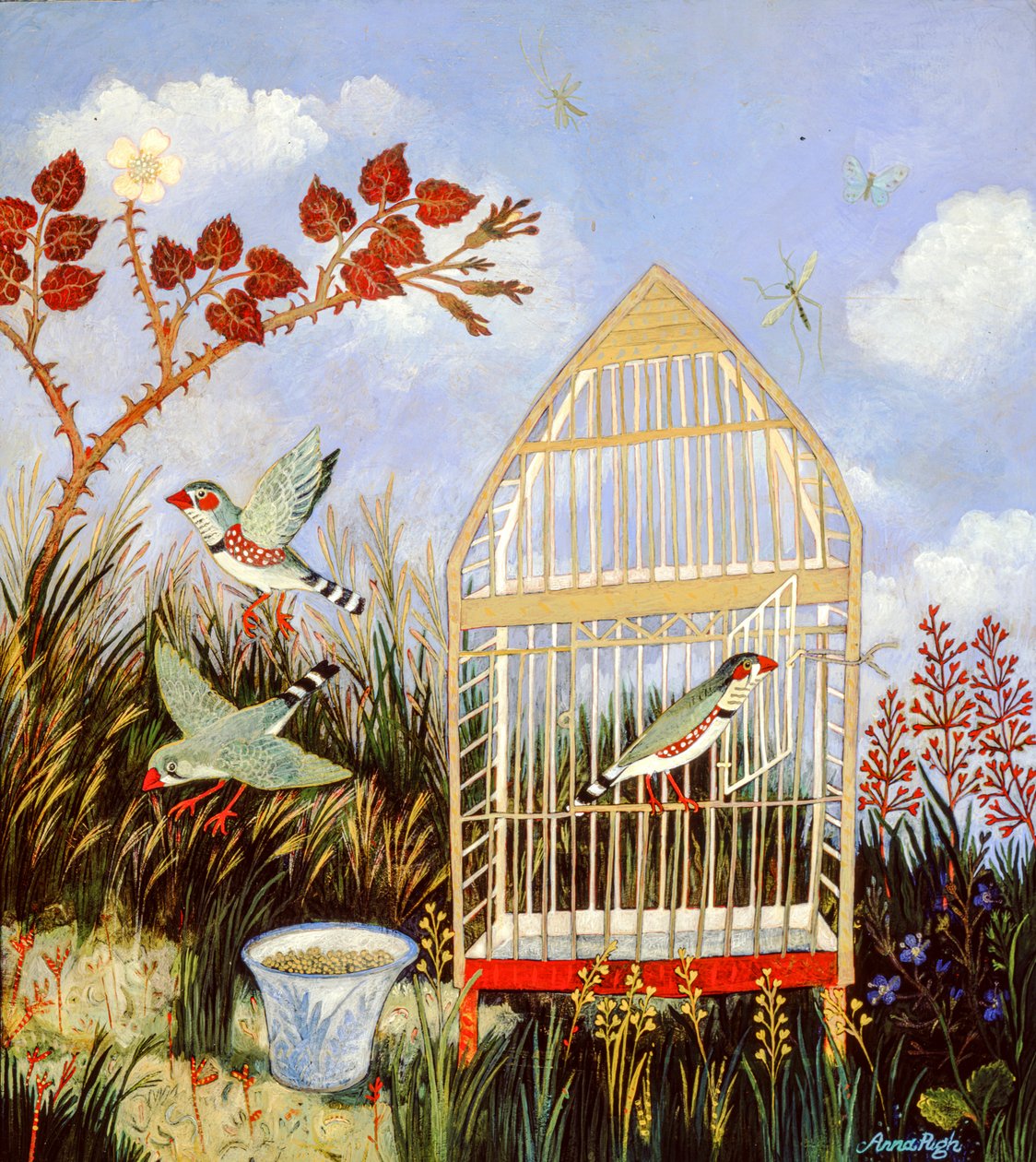 Klec svobody, 2003 (akryl) od Anna Pugh