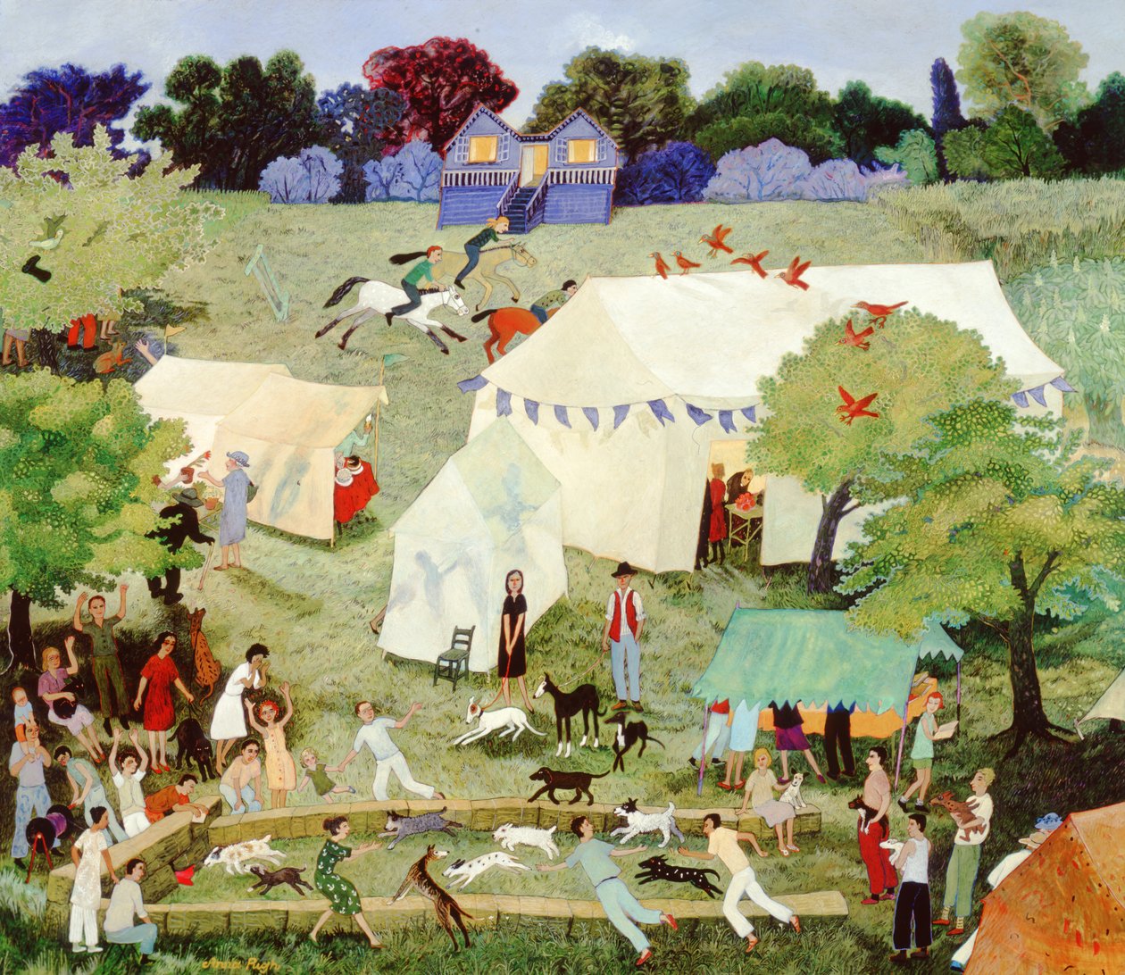 Kipper házející vejce na Furrieho, 2007 (akvarel) od Anna Pugh