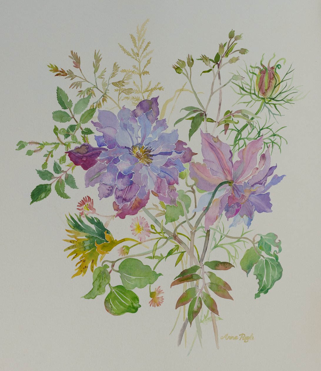 Květinové zátiší, 2021 (malba) od Anna Pugh