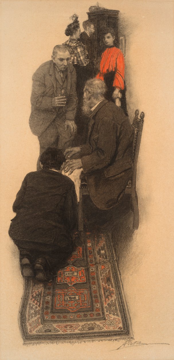 Trvali na tom, aby si oprášili boty... (pastel na papíře) od Anna Whelan Betts