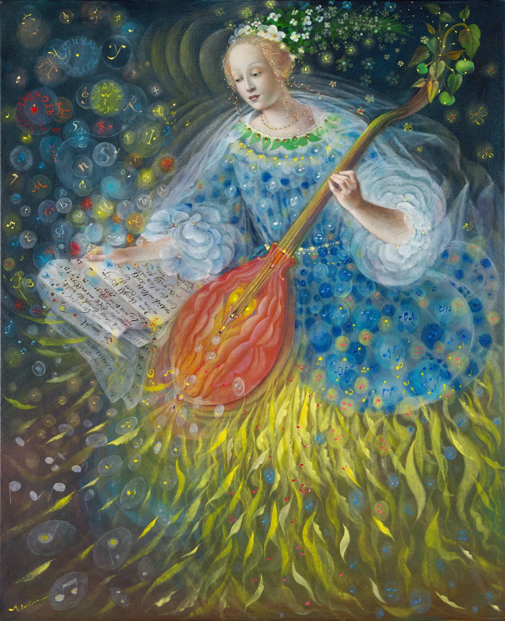 Poiesis-II: Věda, 2014 (olej na belgickém plátně) od Annael Anelia Pavlova
