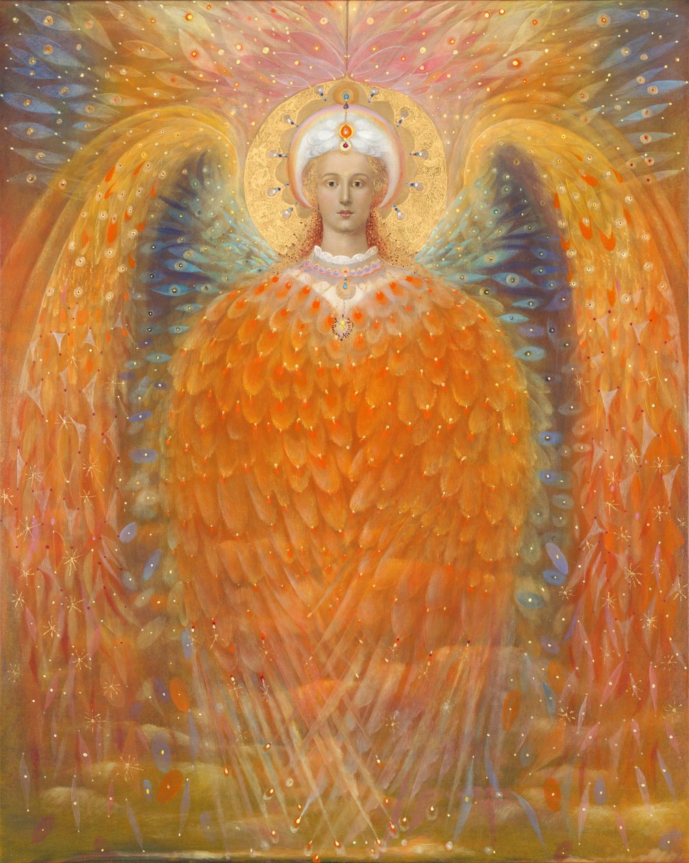 Anděl spravedlnosti, 2010 (olej a plátkové zlato na belgickém plátně) od Annael Anelia Pavlova