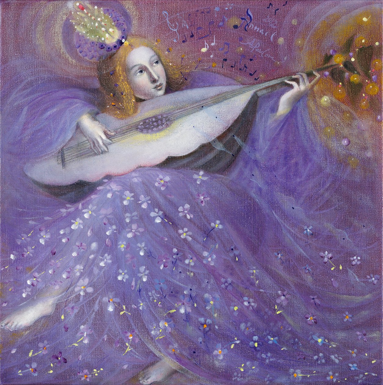 Plody duše II - podle hudby S. L. Weisse, 2012 (olej na belgickém plátně) od Annael Anelia Pavlova