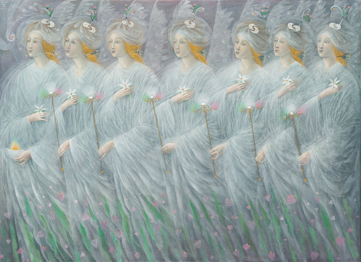 Zjevení jara (diptych), pravý panel, 2012 (olej na belgickém plátně) od Annael Anelia Pavlova