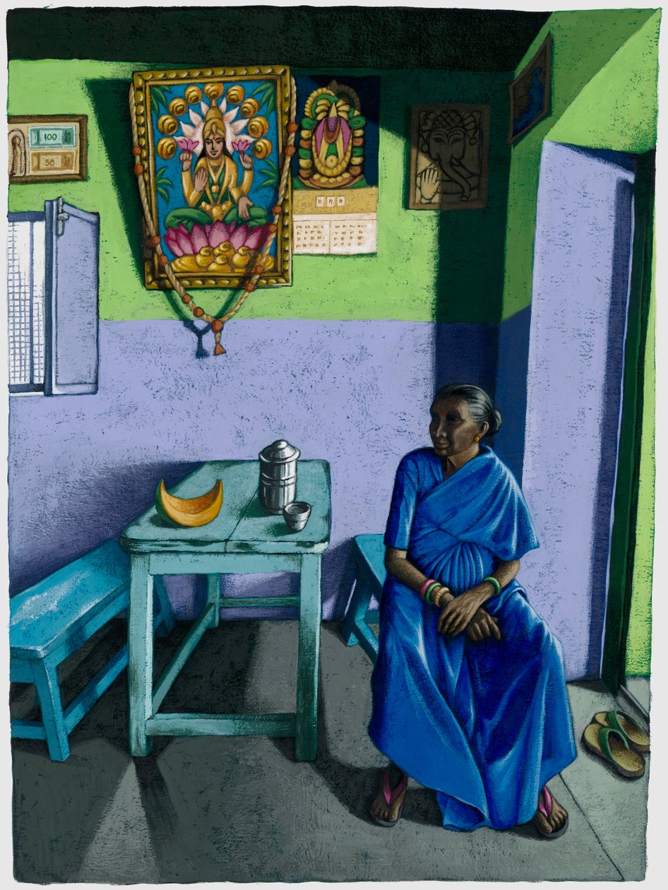 Chai shop, 2018 (kvaš) od Annalisa Morrocco