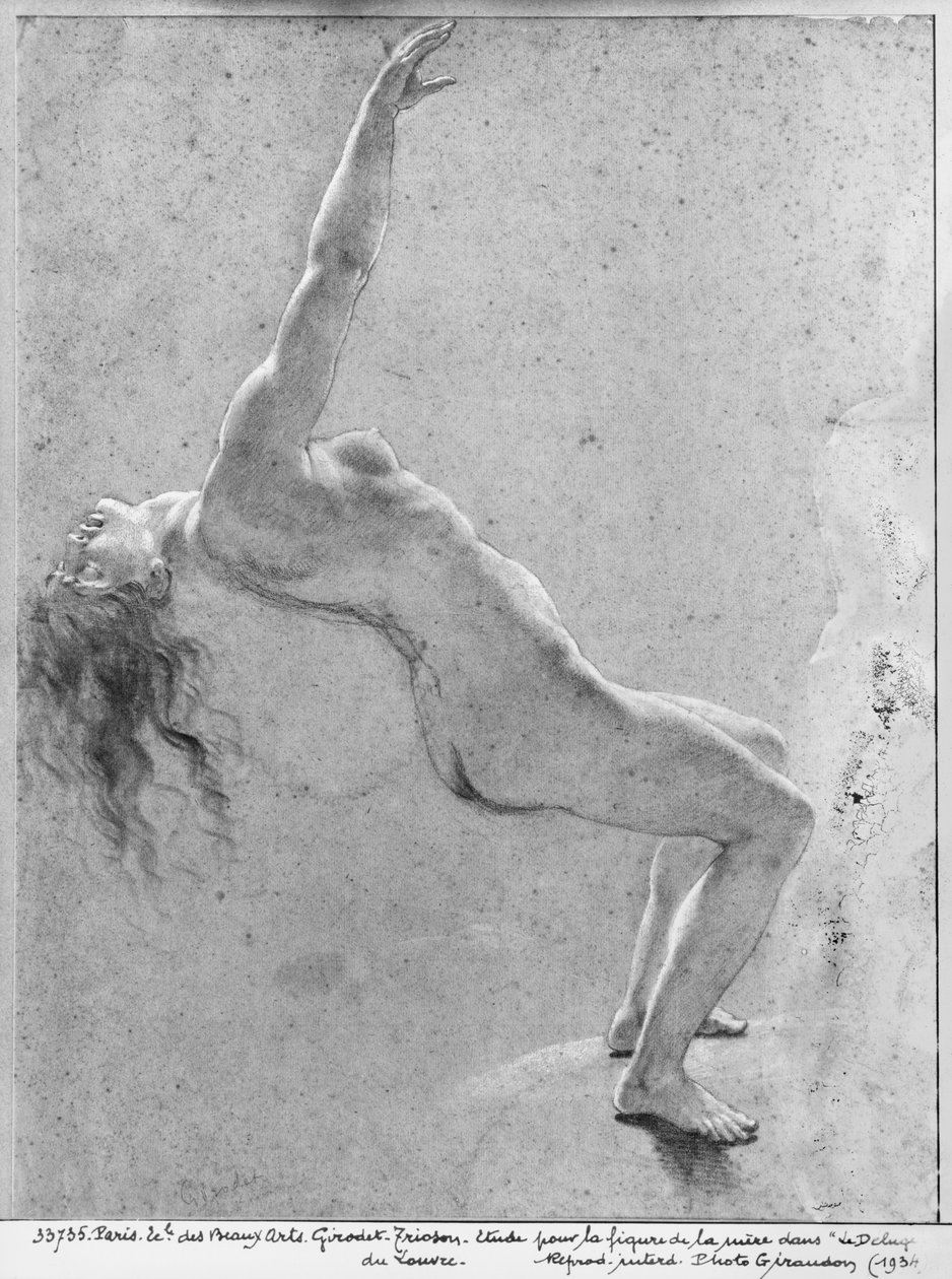Povodňová scéna, studie ženského aktu od Anne Louis Girodet de Roucy Trioson