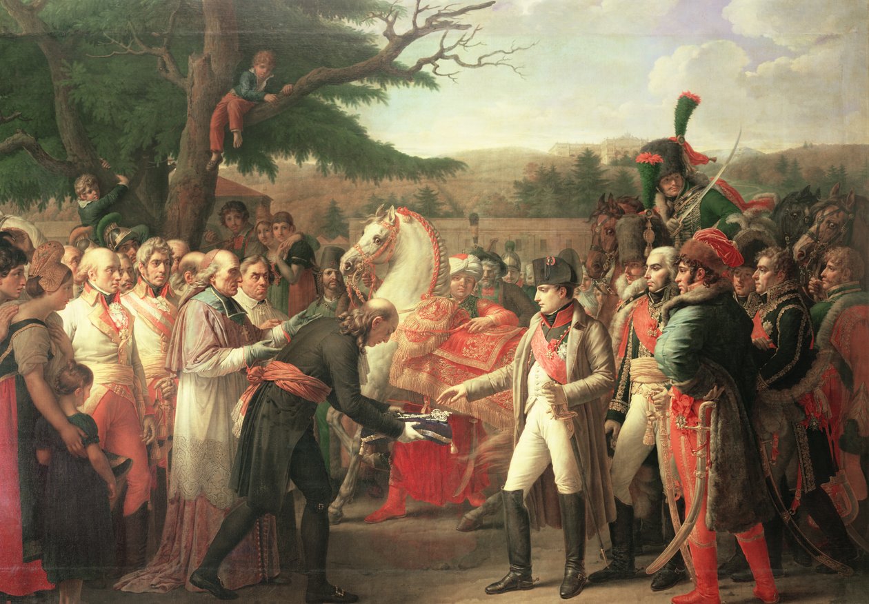 Napoleon Bonaparte (1769-1821) Převzetí klíčů od Vídně na zámku Schönbrunn, 13. listopadu 1805, 1808 od Anne Louis Girodet de Roucy Trioson