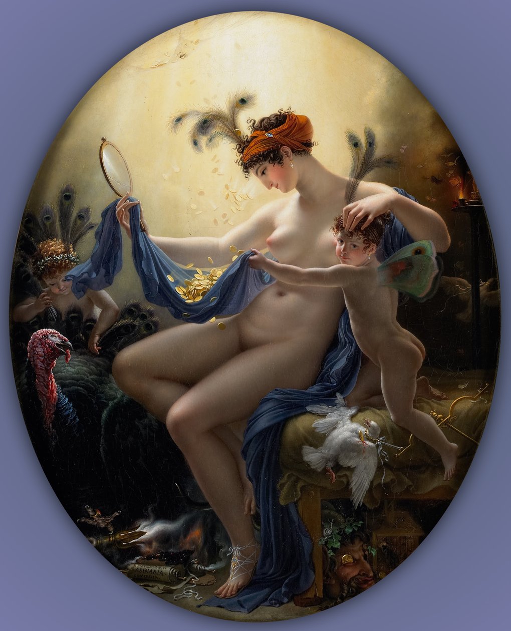 Portrét slečny Langeové jako Danae od Anne Louis Girodet de Roucy Trioson
