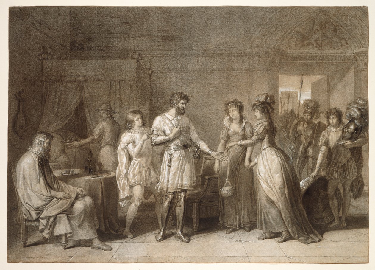 Bayard odmítá dárky své hostitelky v Brescii od Anne-Louis Girodet de Roucy-Trioson