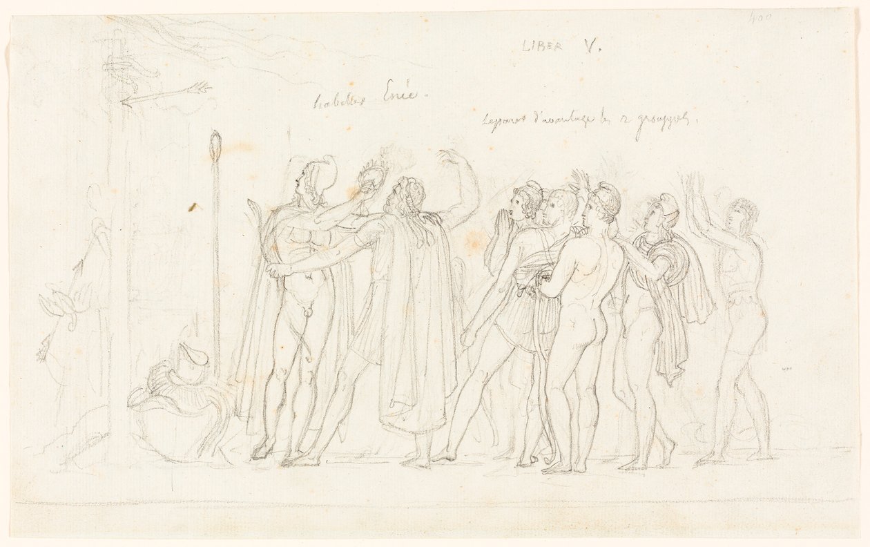 The Archery Match, z Aeneid, Kniha V od Anne-Louis Girodet de Roucy-Trioson
