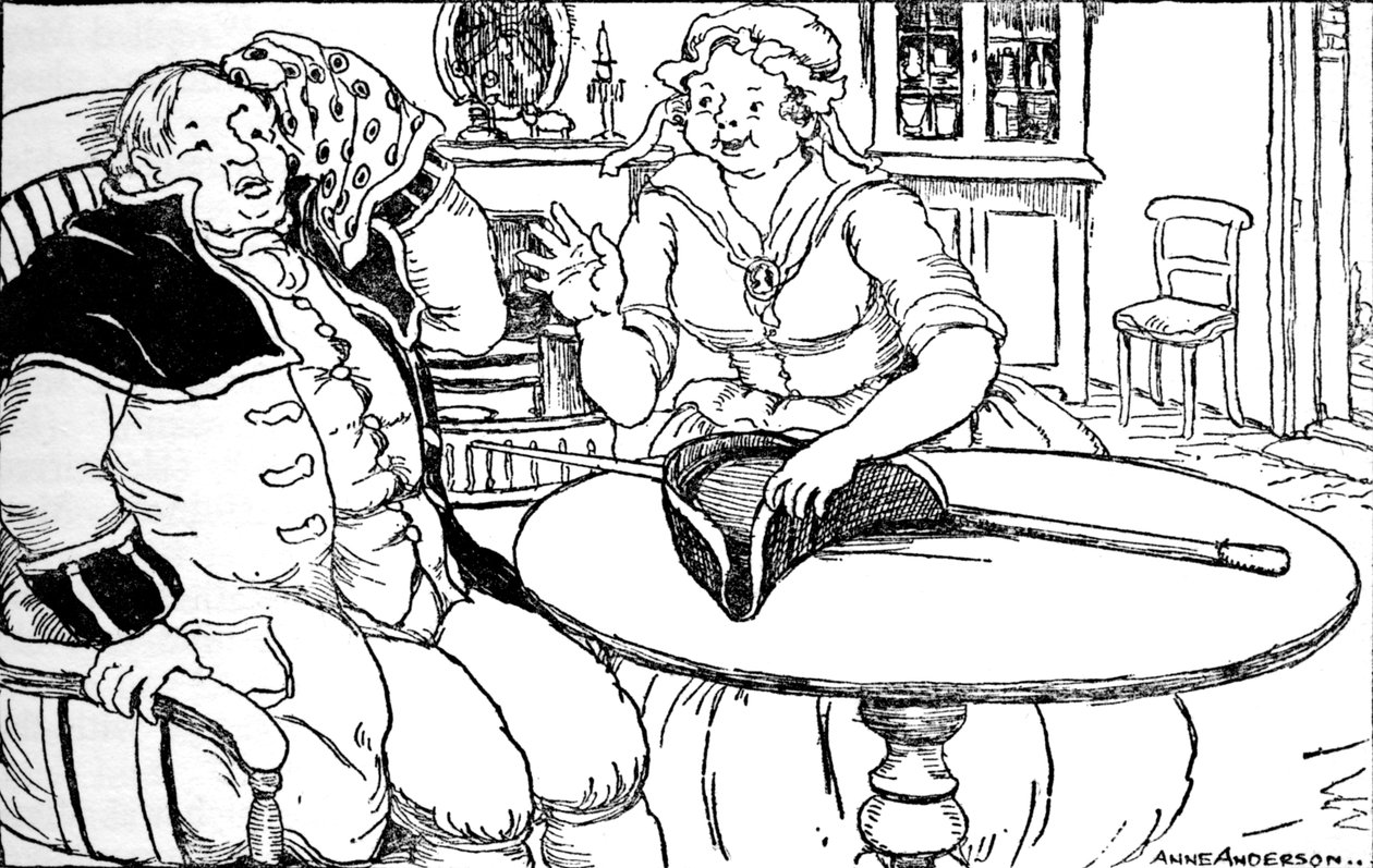 Pan Bumble si setřel z čela pot, který zplodil při chůzi, 1937 od Anne Anderson