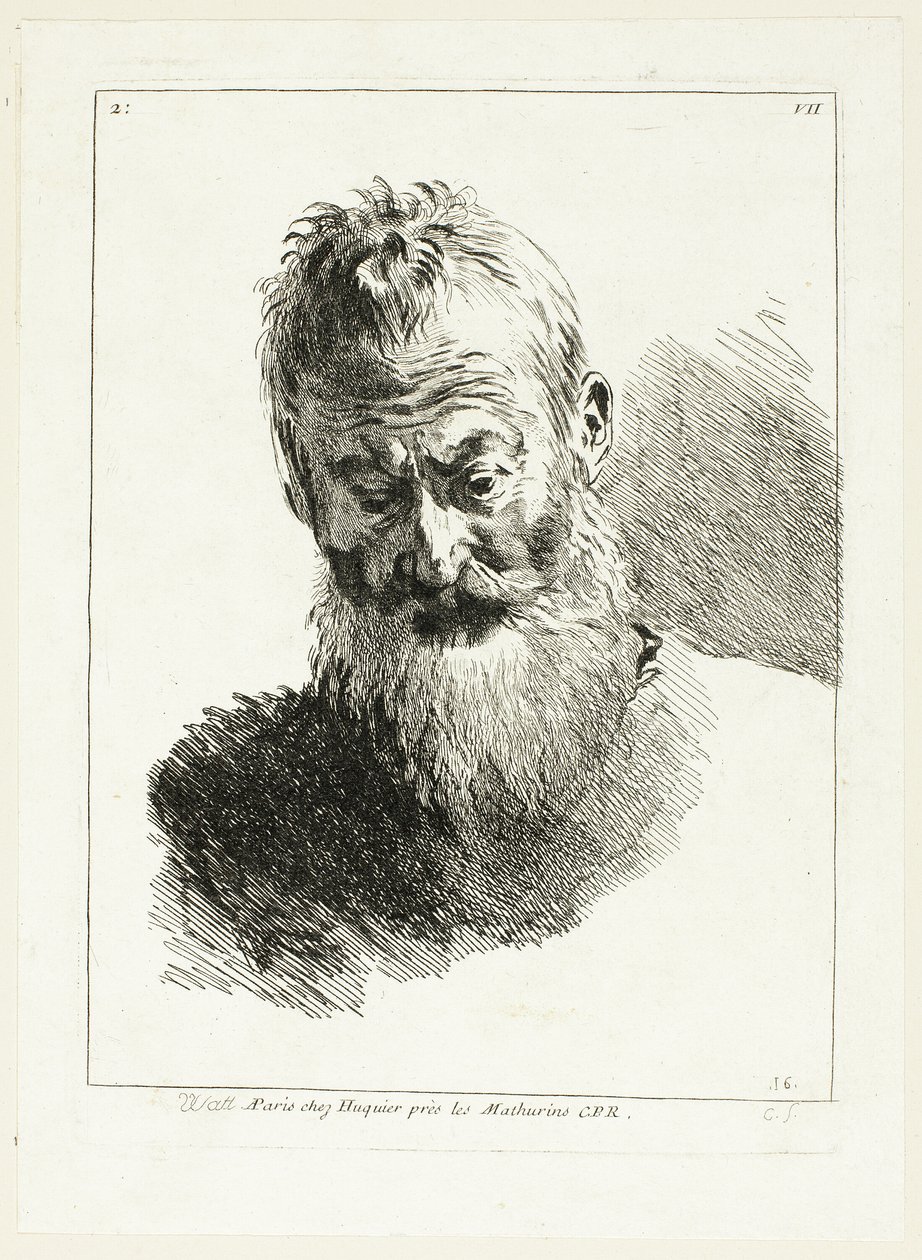 Hlava muže od Anne Claude Philippe Caylus