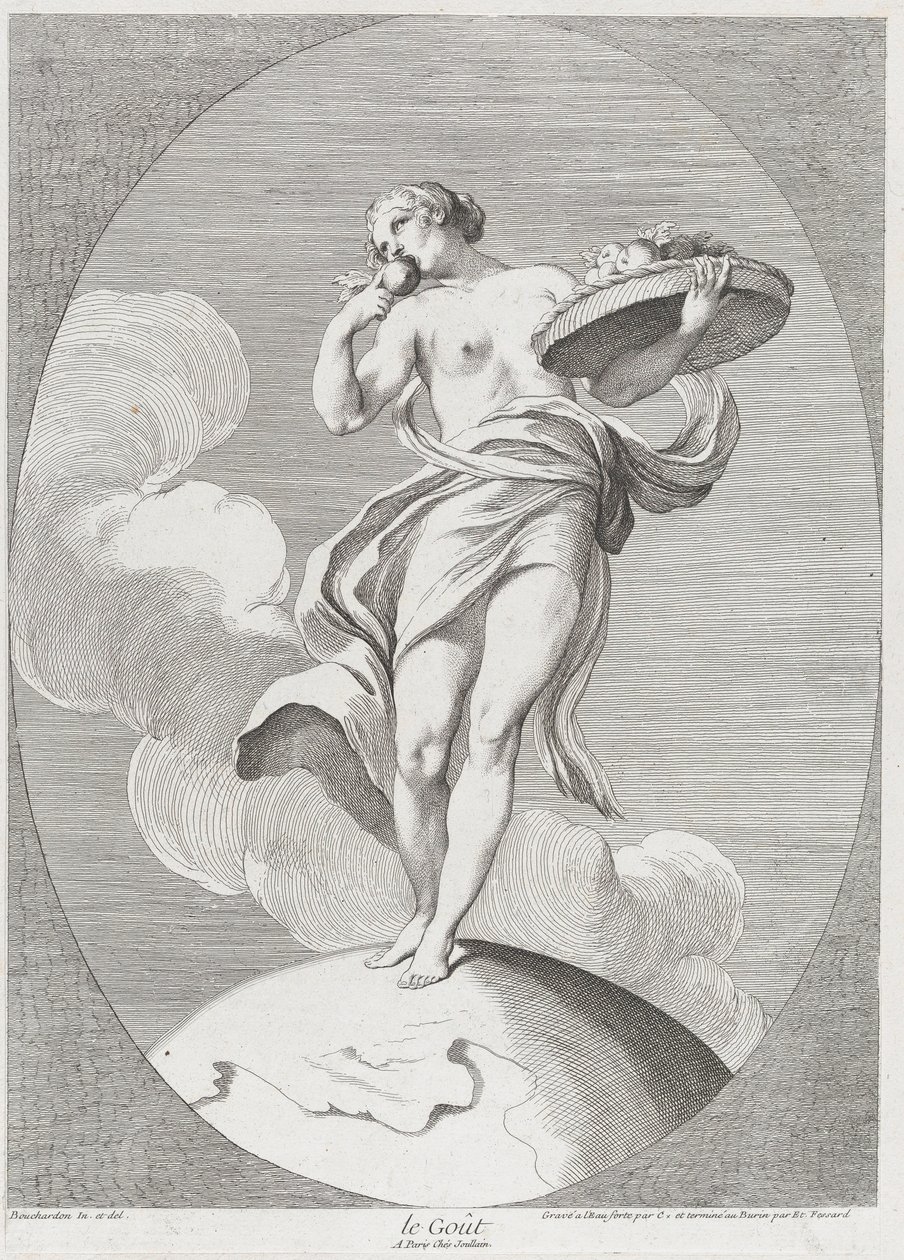 Chuť, 1730-65. Tvůrci: Caylus, Anne-Claude-Philippe de, Etienne Fessard. od Anne Claude Philippe de Caylus, Etienne Fessard