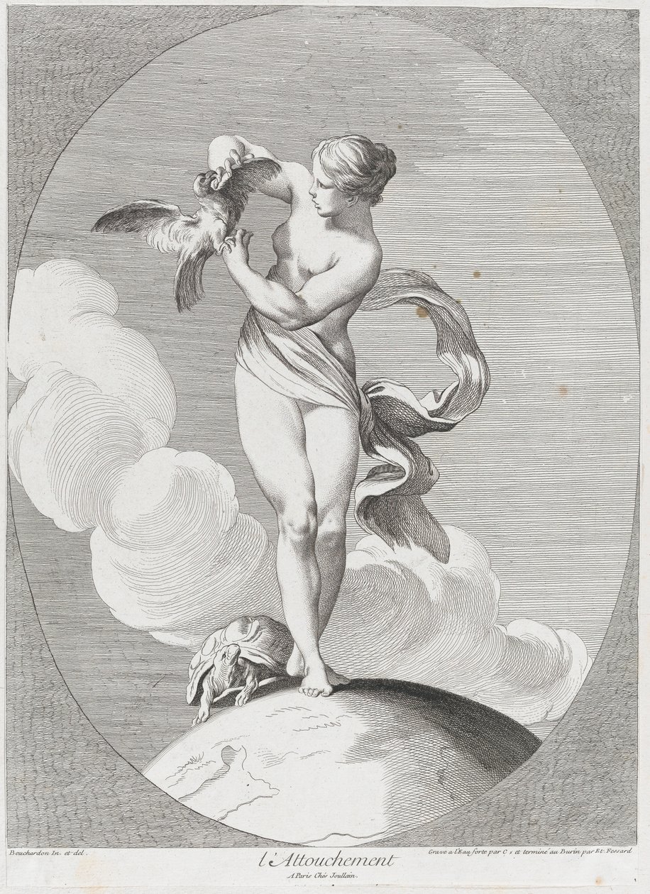 Dotyk, 1730-65. Tvůrci: Caylus, Anne-Claude-Philippe de, Etienne Fessard. od Anne Claude Philippe de Caylus, Etienne Fessard