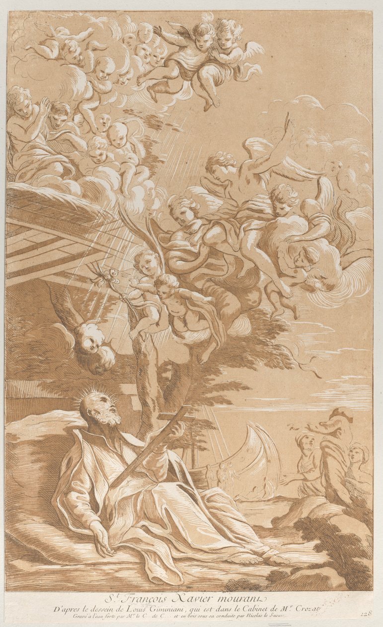 Smrt svatého Františka Xaverského, ca. 1729. od Anne Claude Philippe de Caylus