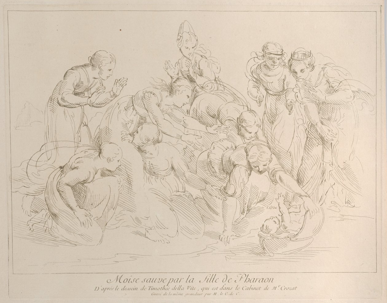 Mojžíš zachráněn faraonovou dcerou, ca. 1729. od Anne-Claude-Philippe de Caylus