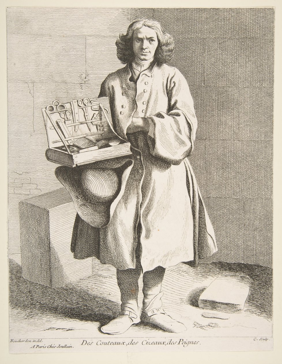 Prodavač nožů, nůžek a hřebenů, 1742. od Anne Claude Philippe de Caylus
