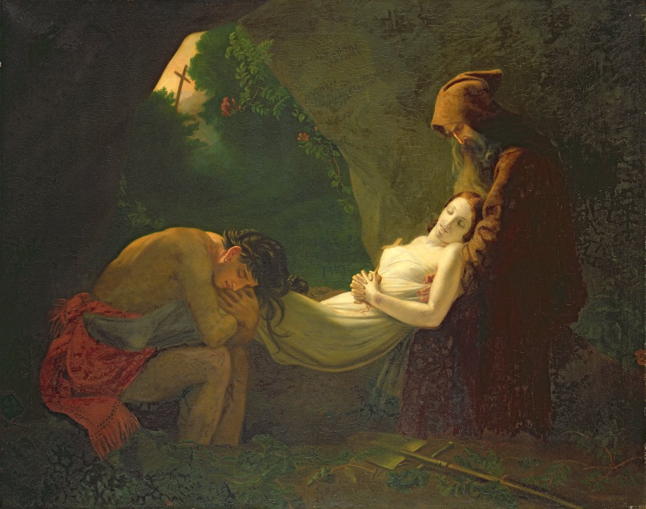 Pohřeb Ataly (olej na plátně) od Anne Louis (after) Girodet de Roucy Trioson