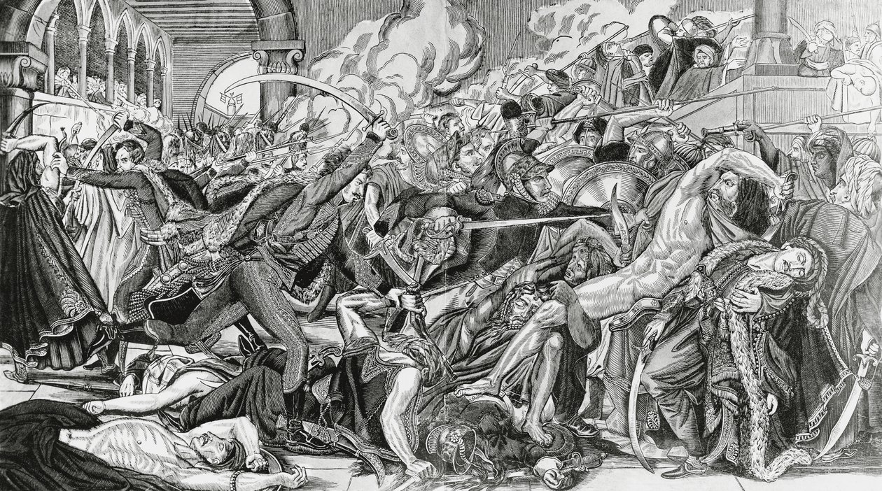 Francouzské represe během povstání v Káhiře, 21. října od Anne Louis Girodet de Roucy Trioson