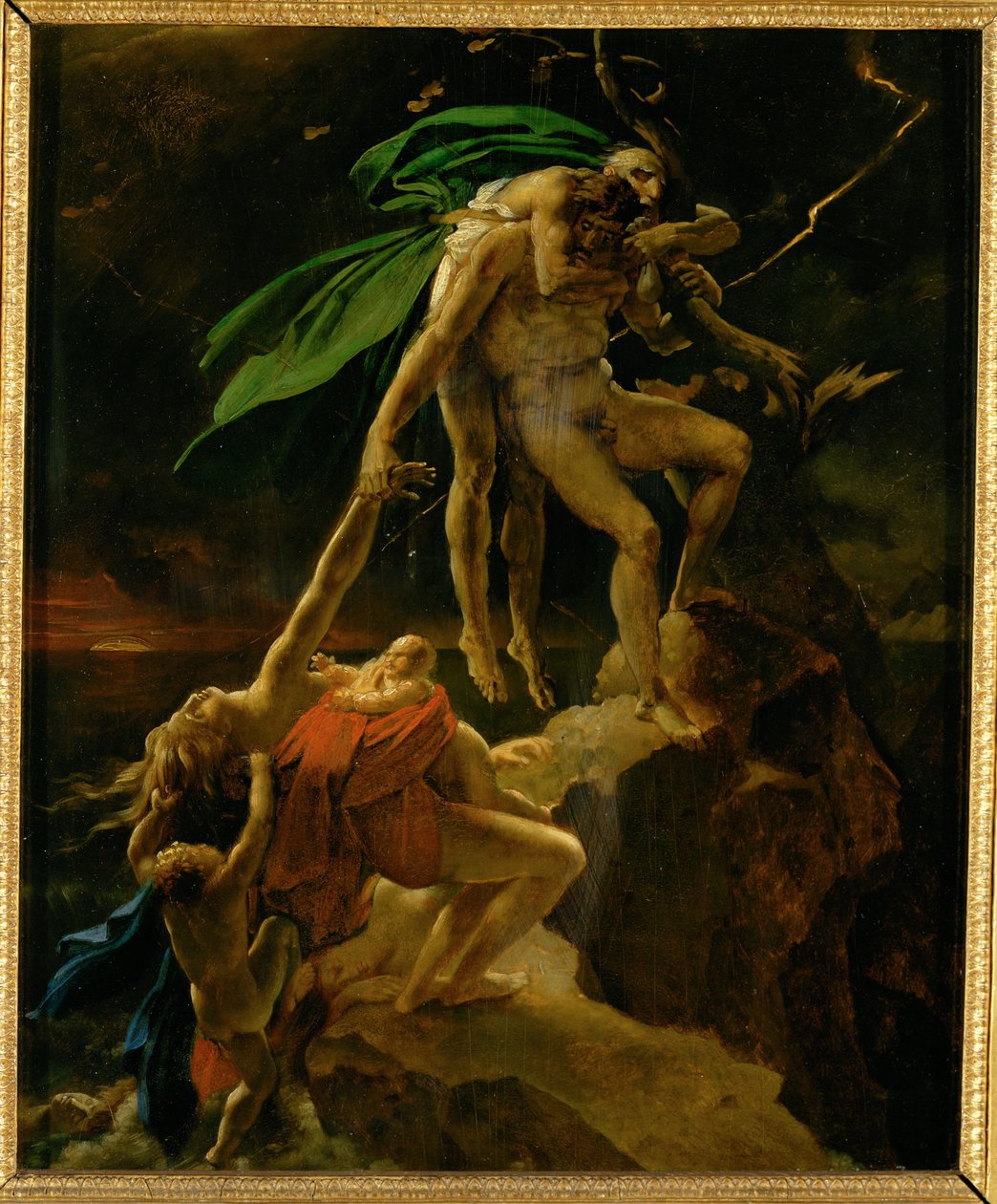 Scene du Deluge, Esquisse, Salon 1814 - Scéna z potopy... od Anne Louis Girodet de Roucy-Trioson