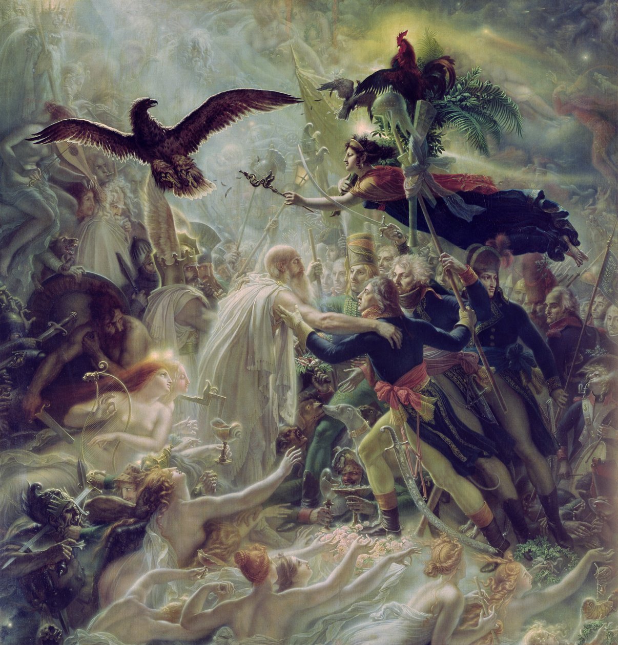 Apoteóza francouzských hrdinů, kteří zemřeli za svou vlast během války za svobodu od Anne Louis Girodet de Roucy Trioson