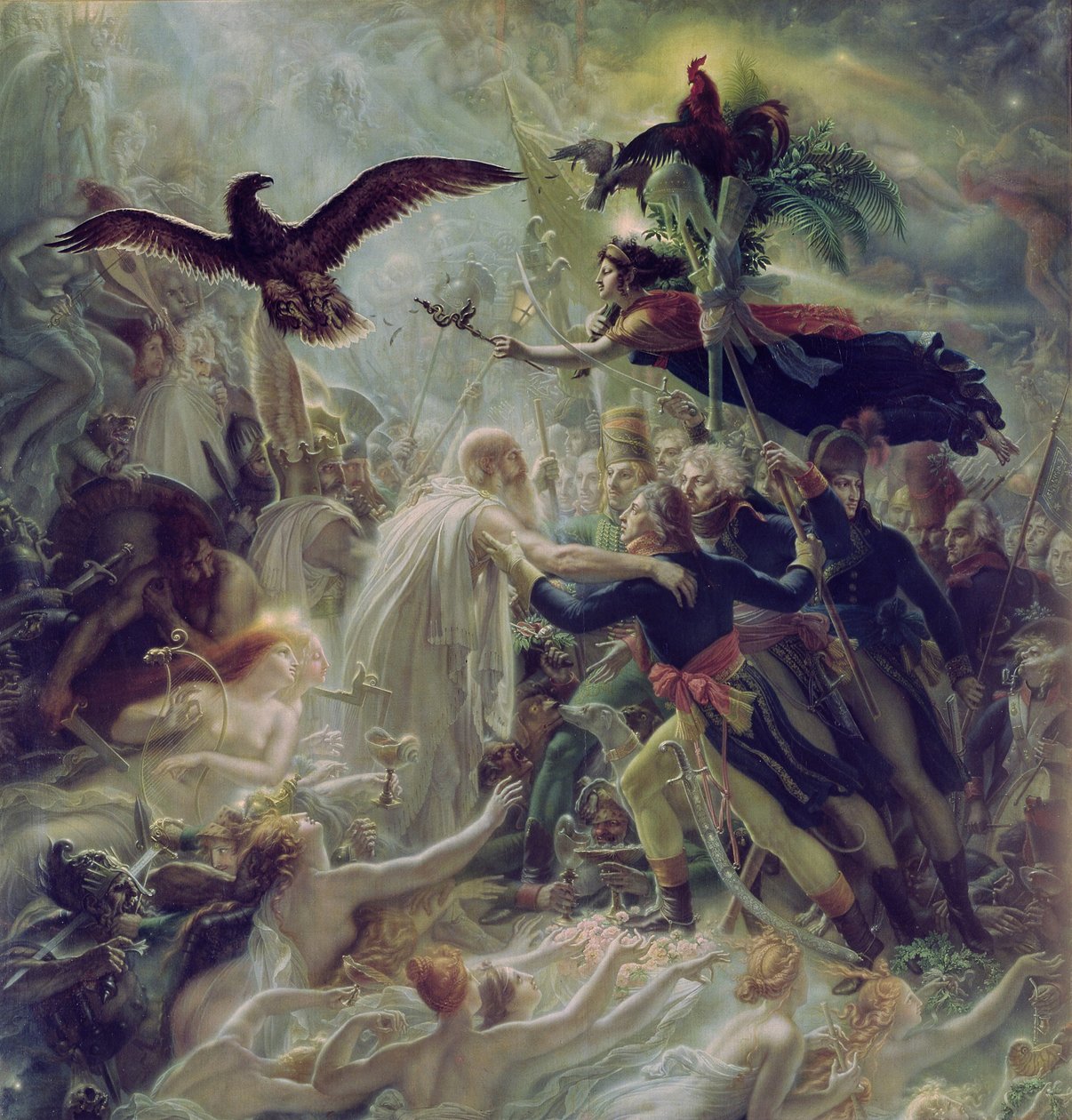 Apoteóza francouzských hrdinů, kteří zemřeli za svou vlast během války za svobodu od Anne Louis Girodet de Roucy Trioson