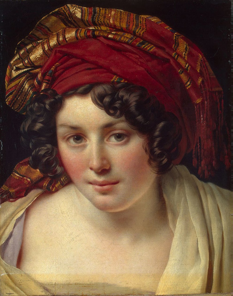 Hlava ženy v turbanu, asi 1820 od Anne Louis Girodet de Roucy Trioson