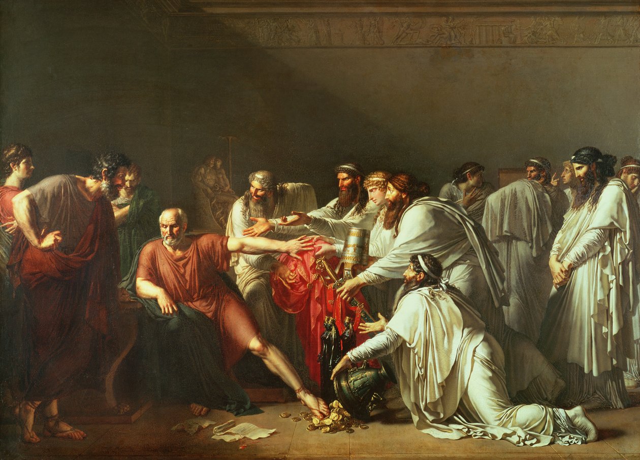 Hippokrates (asi 460-asi 377 př. n. l.) Odmítnutí darů Artaxerxa I. († 425 př. n. l.) 1792 od Anne Louis Girodet de Roucy Trioson
