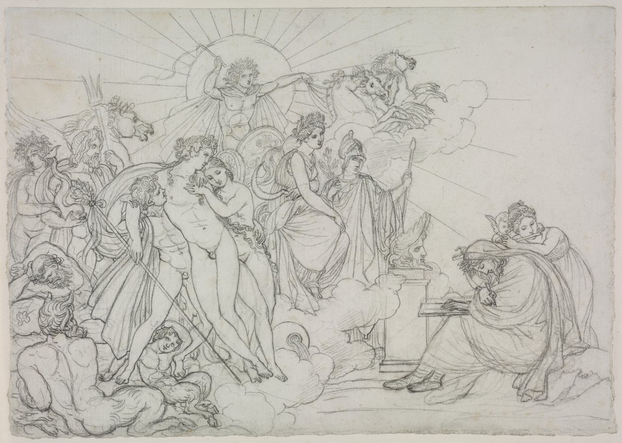 Vzývání k božstvům, která předsedají zemědělství od Virgilse Georgicse, po roce 1798. od Anne Louis Girodet de Roucy Trioson