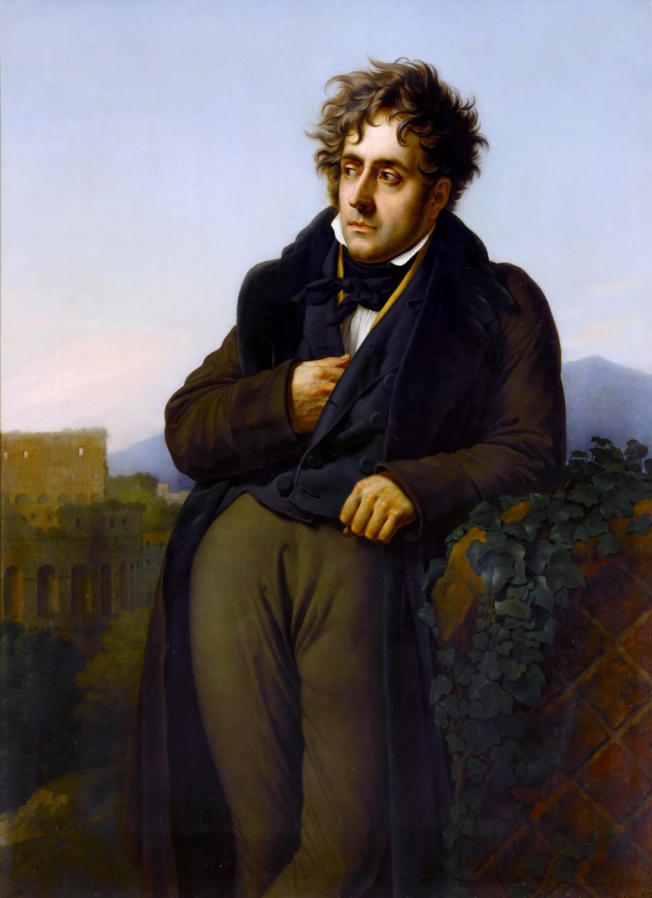 Portrét François-René, vicomte de Chateaubriand 1768-1848 od Anne Louis Girodet de Roucy Trioson