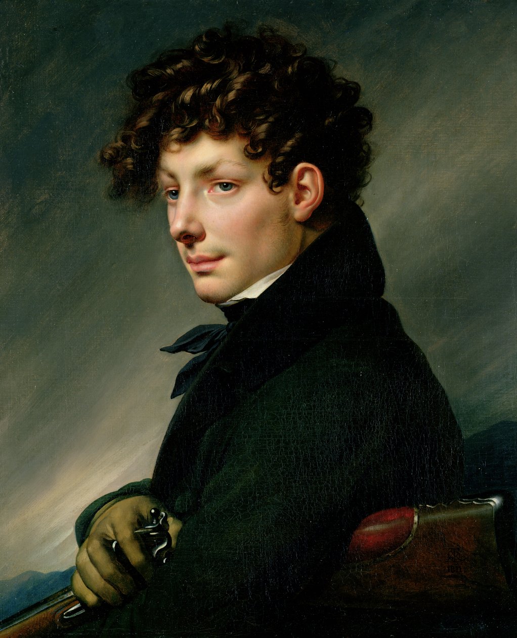Portrét mladého muže jako lovec, 1811 od Anne Louis Girodet de Roucy Trioson