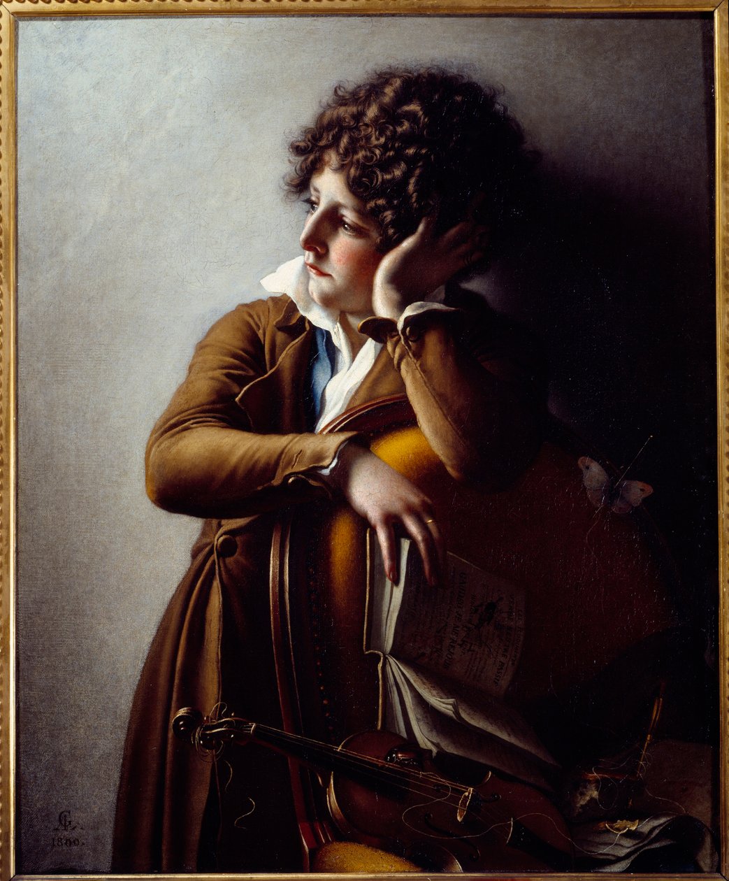 Portrét mladého Romainville Trioson, syn Dr. Benoit Francois Trioson. Obraz od Anne Louis Girodet de Roucy-Trioson (Anne-Louis Girodet de Roucy Trioson od Anne Louis Girodet de Roucy Trioson