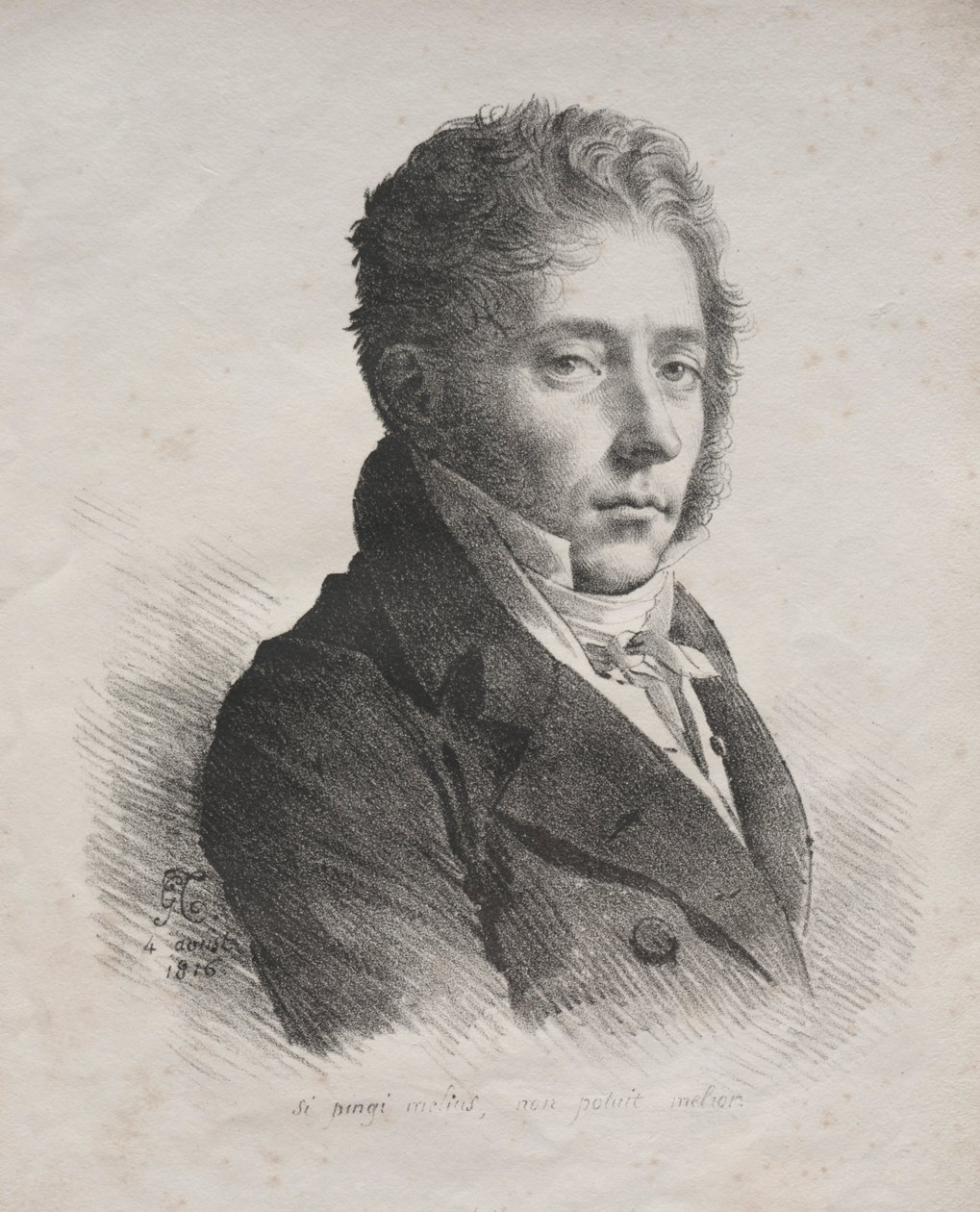 Sbírka litografických statí: Portrét MR. Coupin de La Couperie, 1816. od Anne Louis Girodet de Roucy Trioson