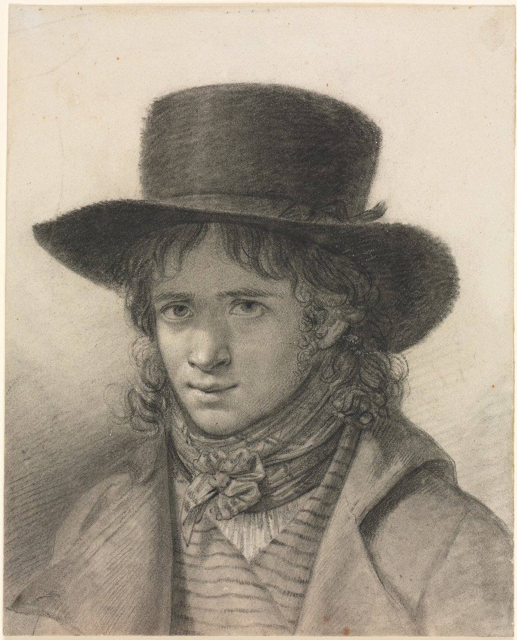 Autoportrét v klobouku, c. 1790. od Anne Louis Girodet de Roucy Trioson