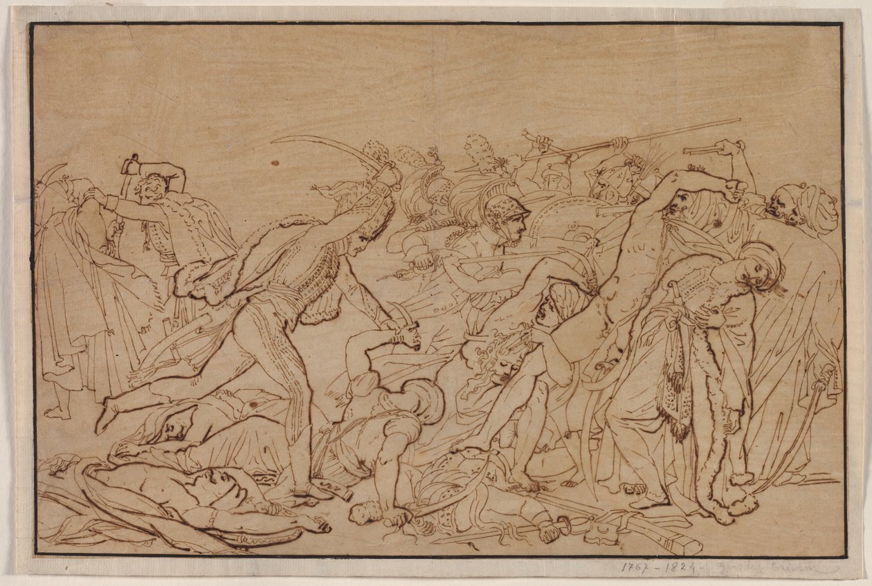 Studie ke vzpouře v Káhiře od Anne Louis Girodet de Roucy Trioson