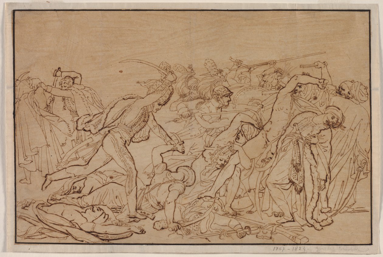 Studie ke vzpouře v Káhiře, 1810. od Anne Louis Girodet de Roucy Trioson