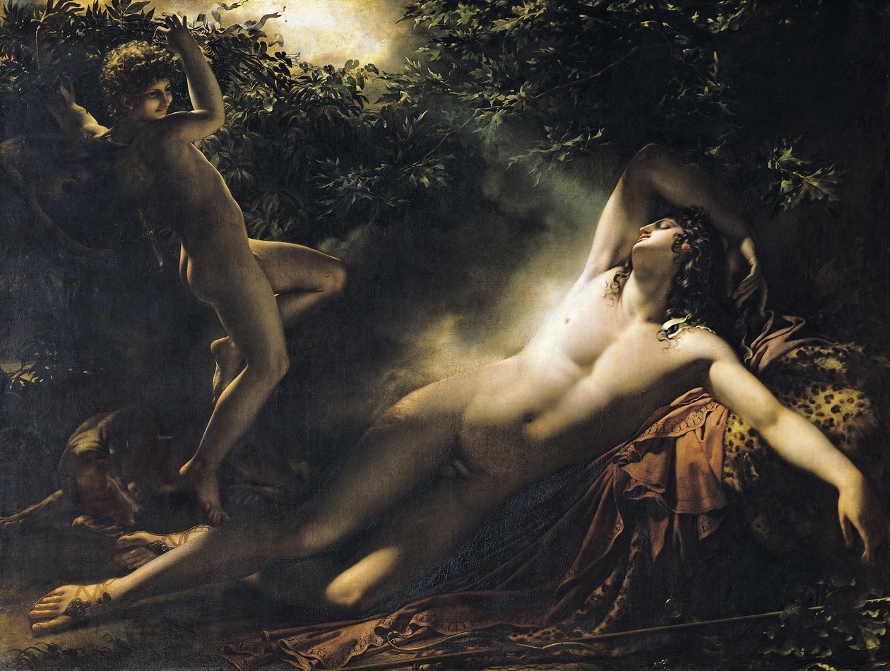 The Sleep of Endymion, 1791 (pro kopii viz 62246) od Anne Louis Girodet de Roucy Trioson