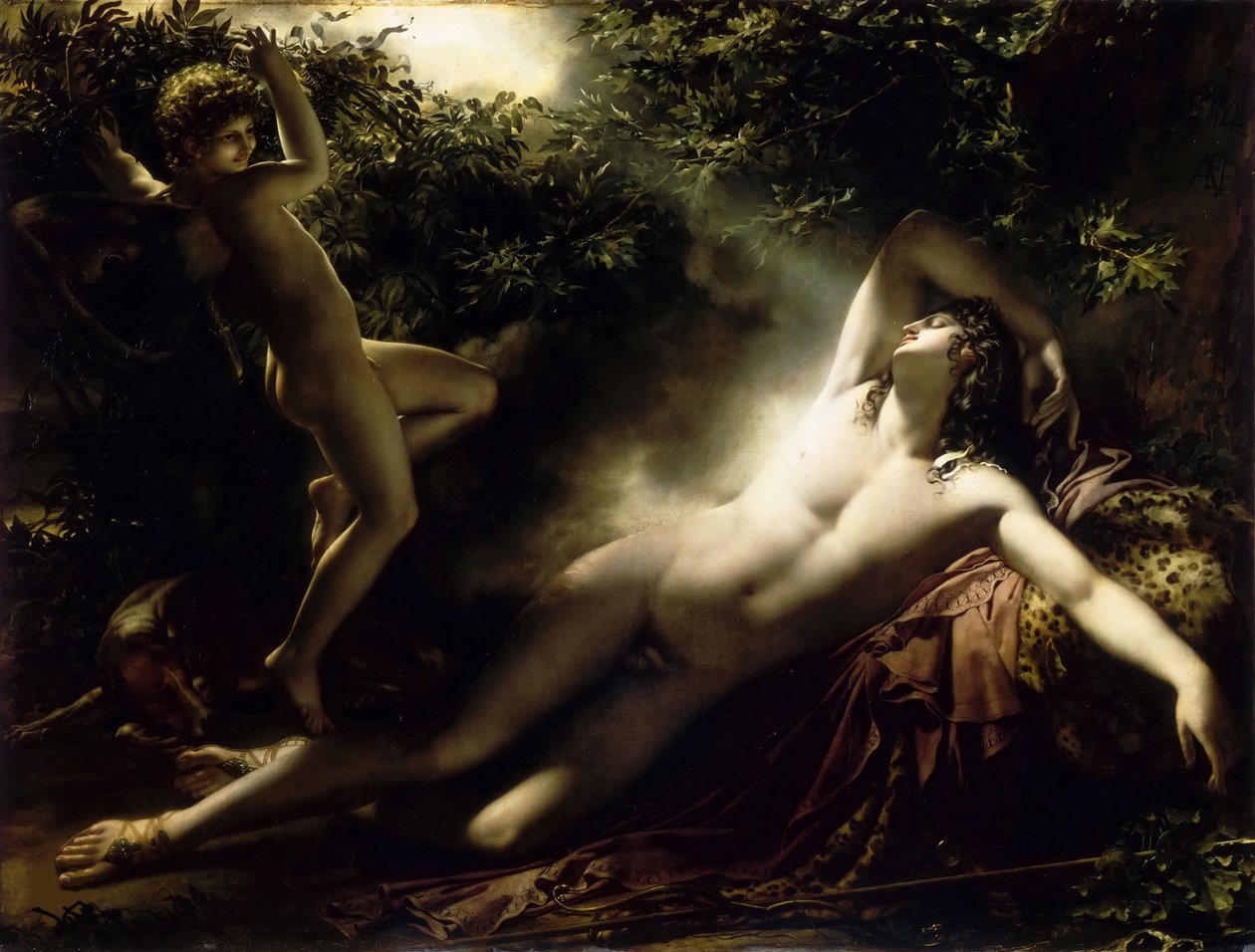 Spánek Endymionu, 1791. od Anne Louis Girodet de Roucy Trioson