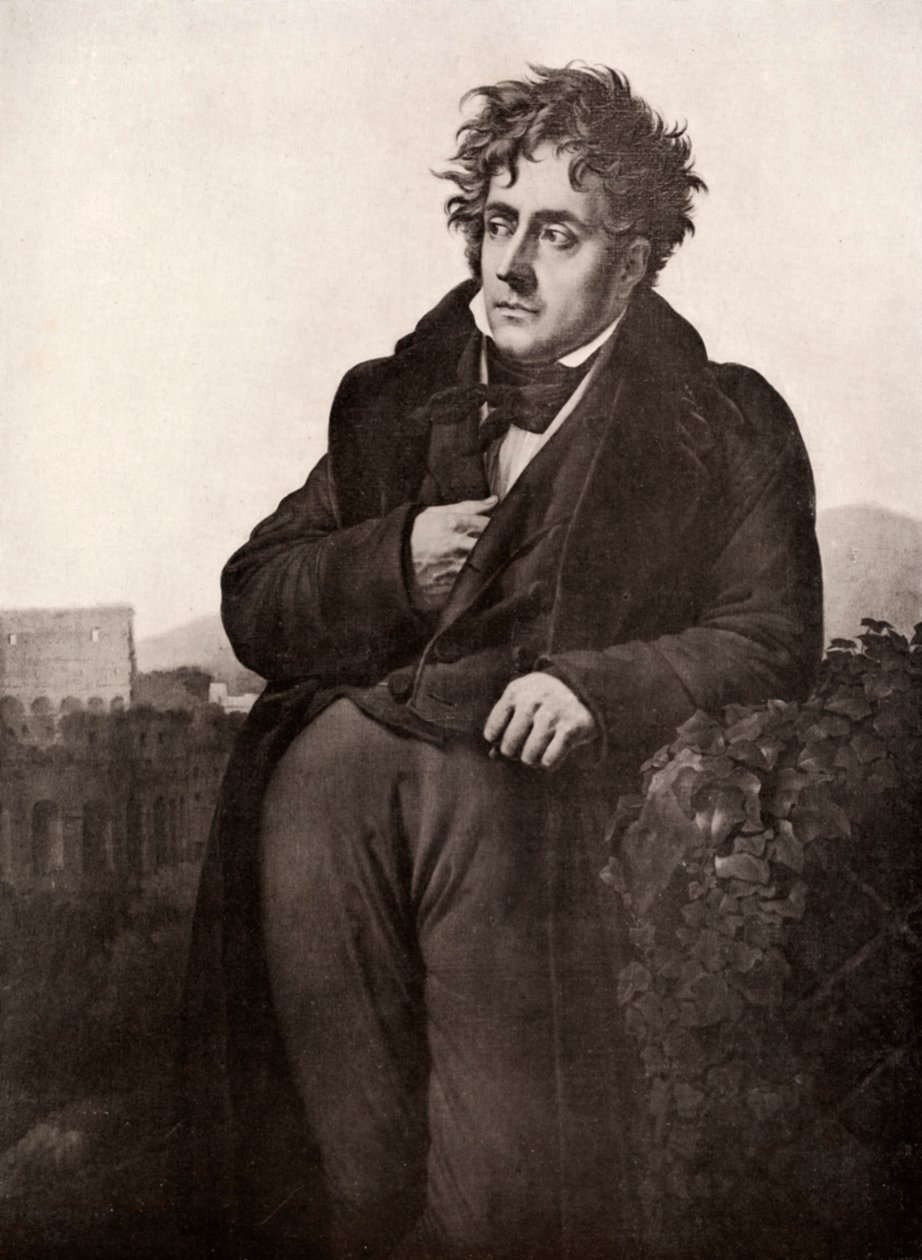 Francois-Rene, vikomt de Chateaubriand, francouzský spisovatel a diplomat, počátek 19. století. od Anne Louis Girodet de Roussy Trioson