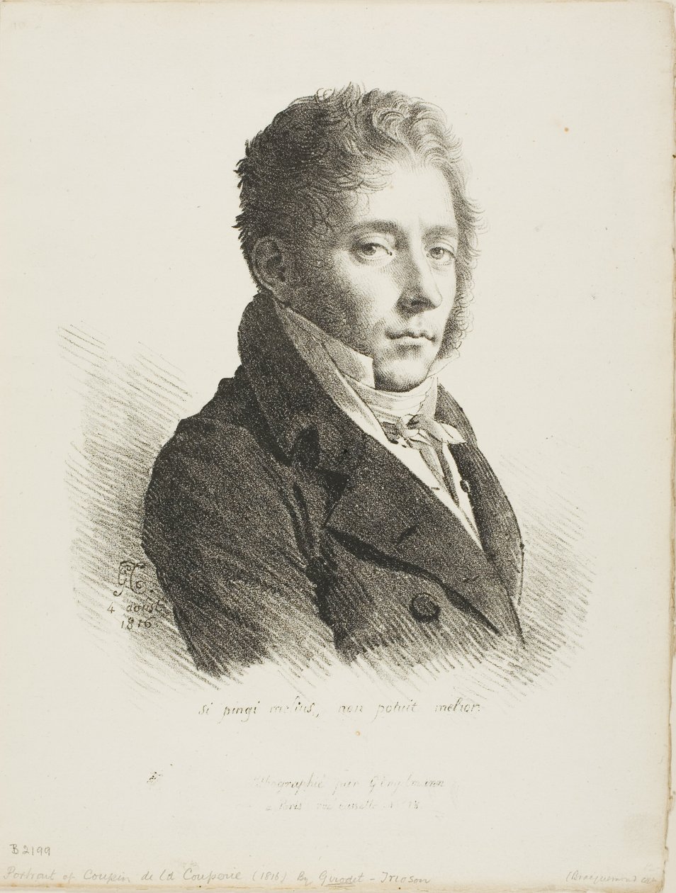 Portrét Coupin de la Couperie od Anne Louis Girodet de Roussy Trioson