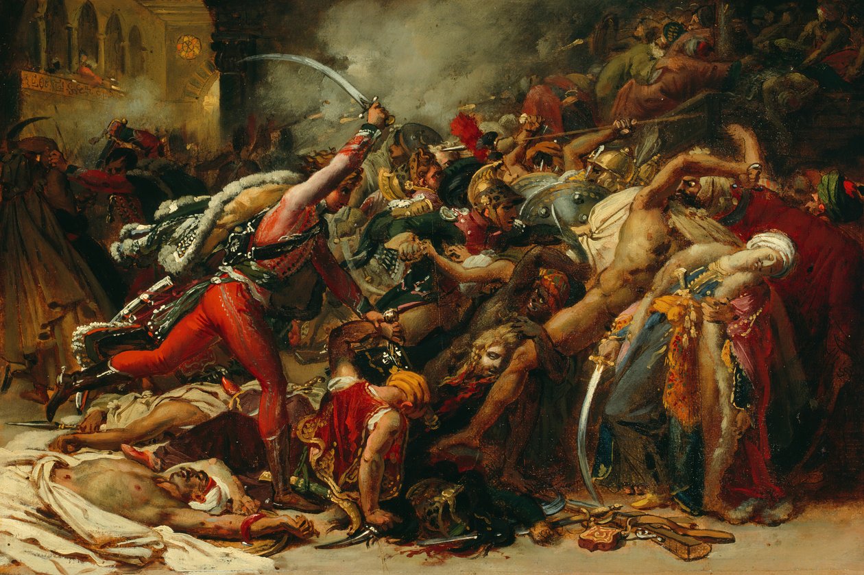 Náčrt ke vzpouře v Káhiře, asi 1810. od Anne-Louis Girodet de Roussy-Trioson