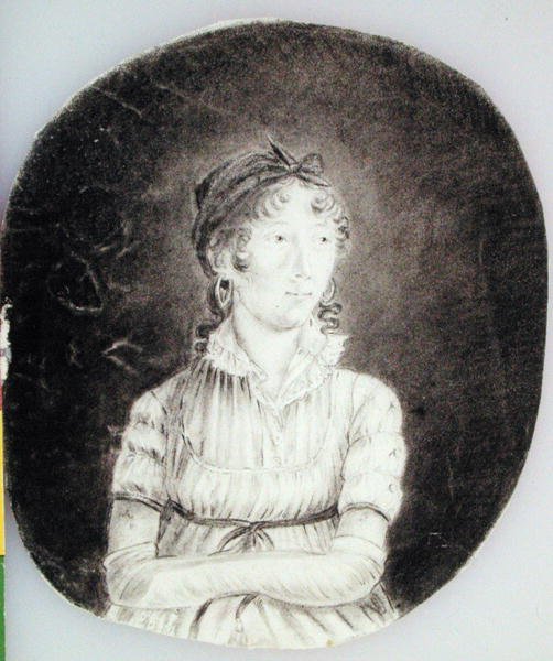 Autoportrét, cca 1807 (uhl na papíře) od Anne Marguerite Hyde de Neuville