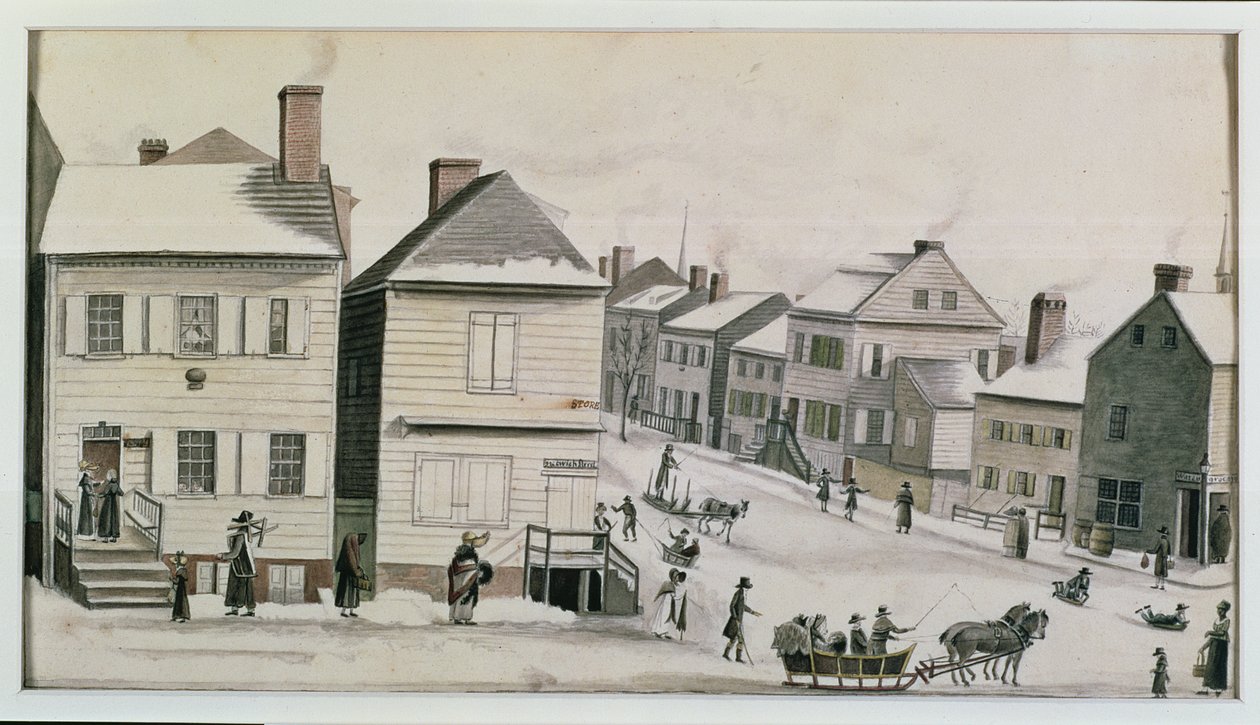 Roh Warren a Greenwich Street, 1809 od Anne Marguerite Hyde de Neuville