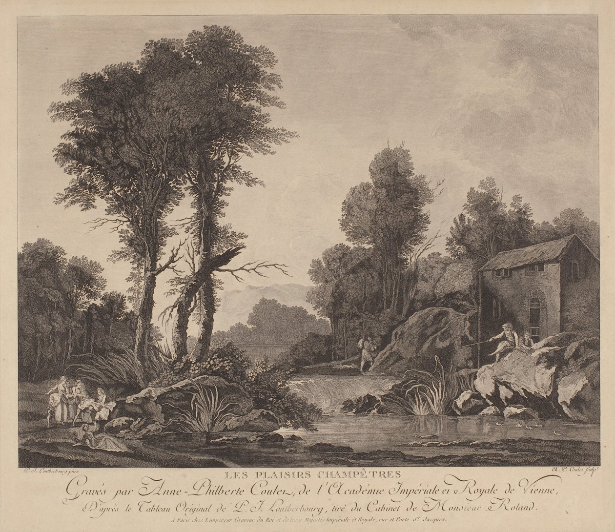 Country Pleasures (rytina) od Anne Philiberte Coulet