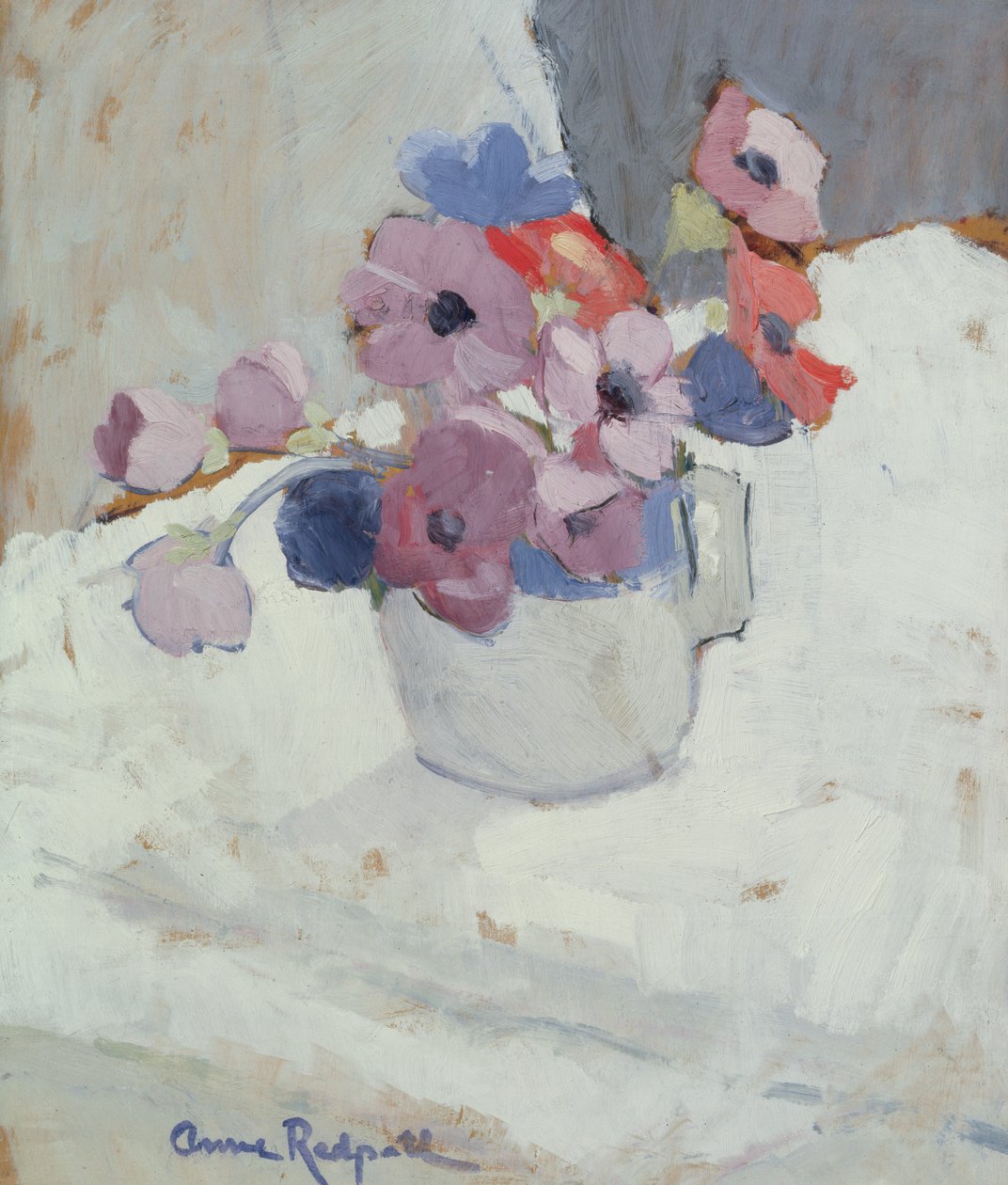 Sasanky, cca 1940 (olej na panelu) od Anne Redpath
