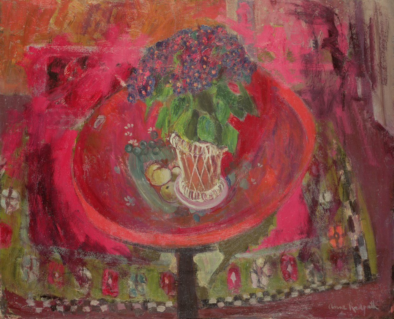 Červený zásobník (olej na palubě) od Anne Redpath