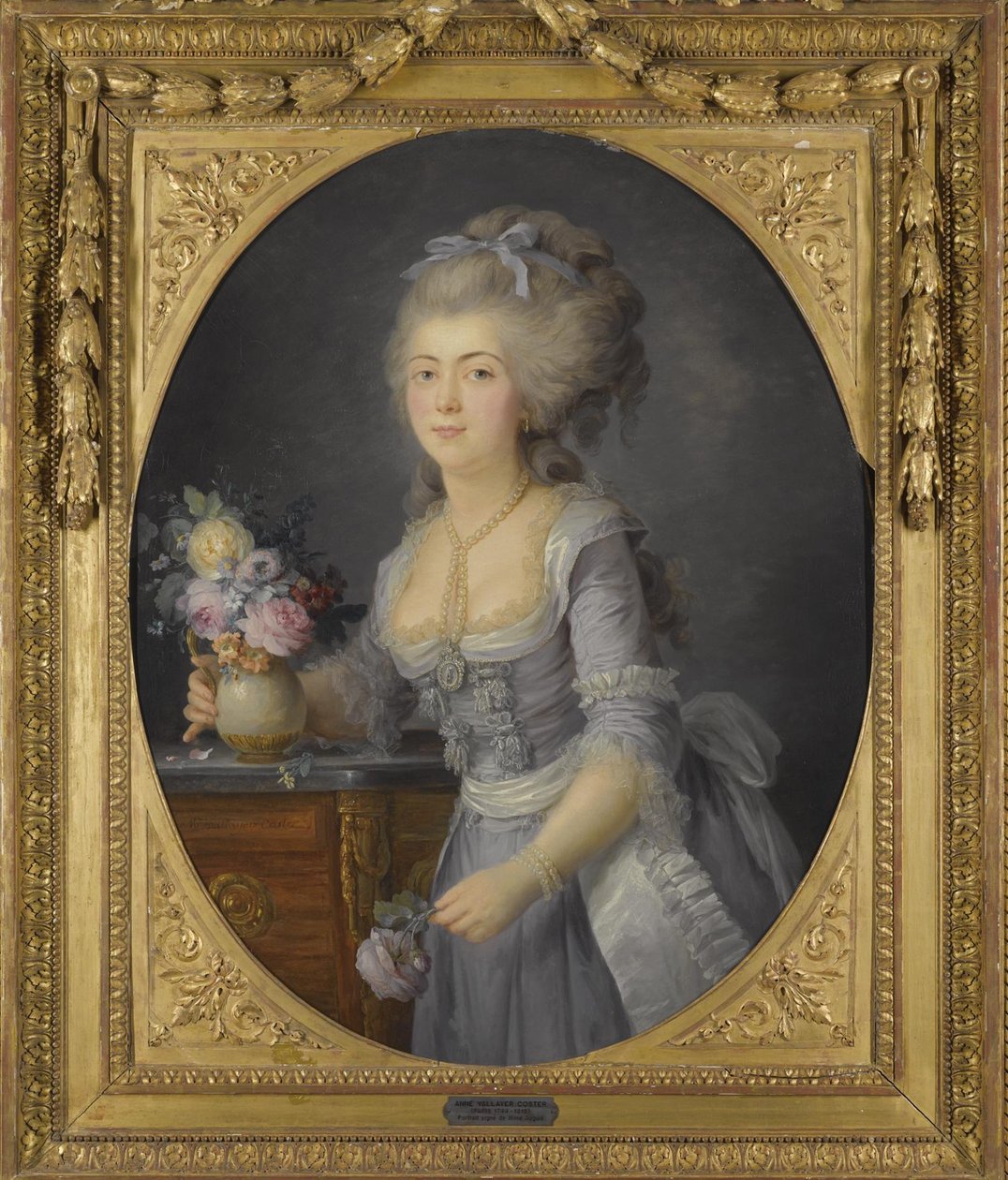 Portrét Adélaïde Henriette Auguié 1758-1794 od Anne Vallayer Coster